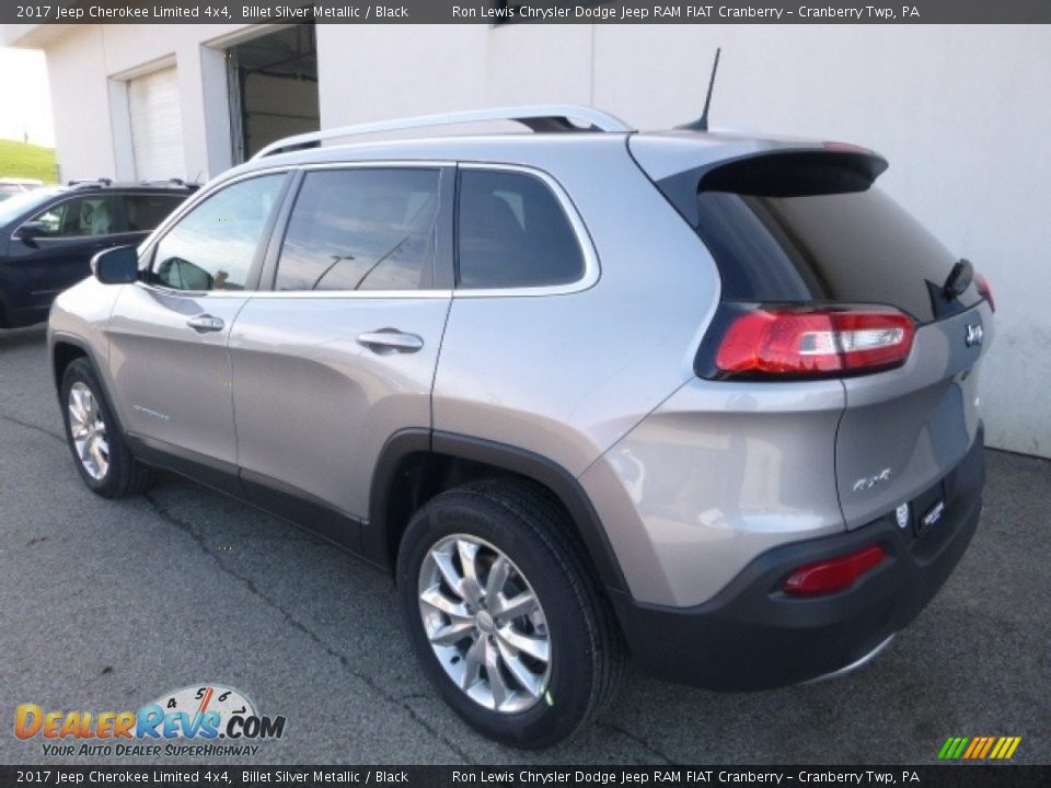 2017 Jeep Cherokee Limited 4x4 Billet Silver Metallic / Black Photo #4
