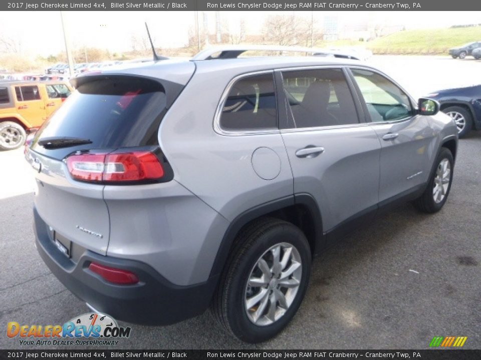 2017 Jeep Cherokee Limited 4x4 Billet Silver Metallic / Black Photo #6