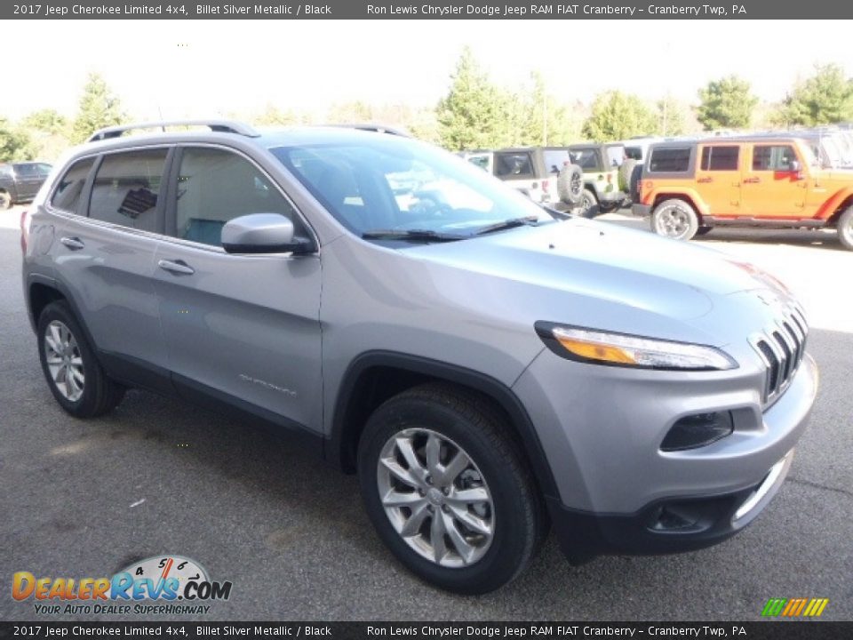 2017 Jeep Cherokee Limited 4x4 Billet Silver Metallic / Black Photo #7