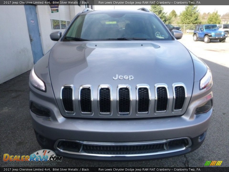 2017 Jeep Cherokee Limited 4x4 Billet Silver Metallic / Black Photo #8