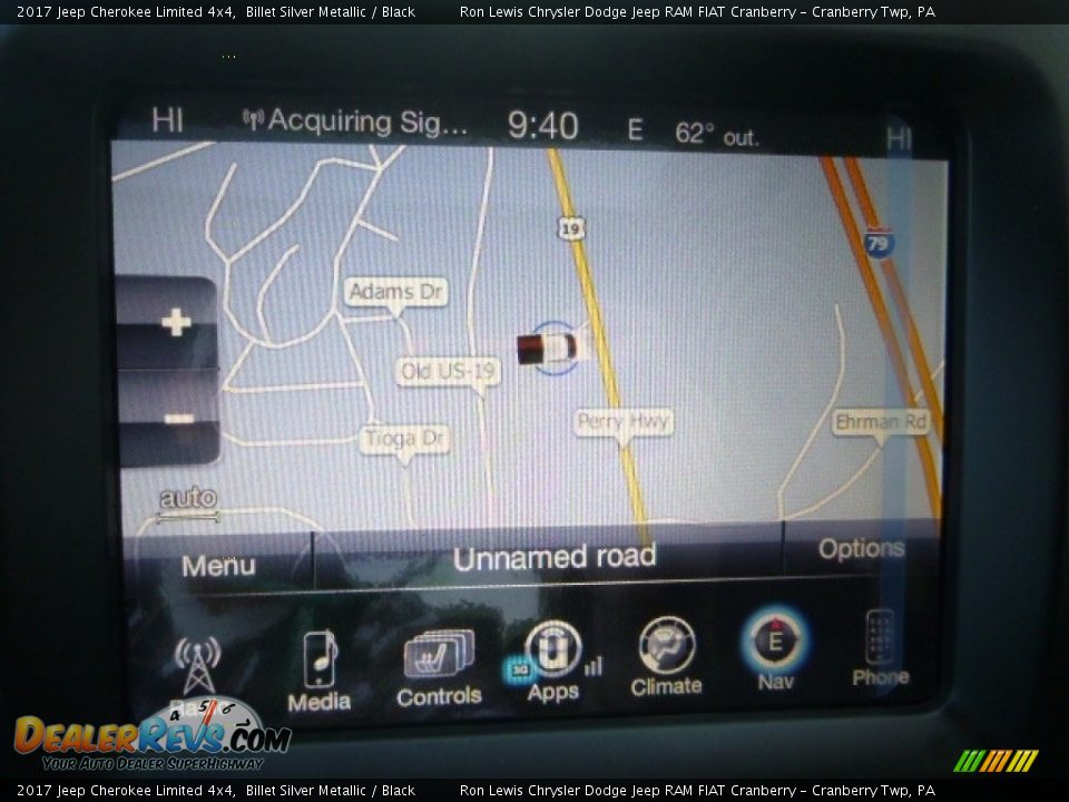 2017 Jeep Cherokee Limited 4x4 Billet Silver Metallic / Black Photo #17