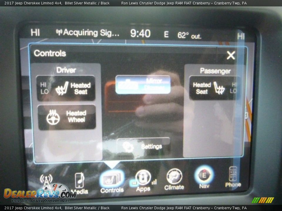 2017 Jeep Cherokee Limited 4x4 Billet Silver Metallic / Black Photo #18