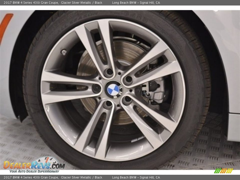 2017 BMW 4 Series 430i Gran Coupe Glacier Silver Metallic / Black Photo #6