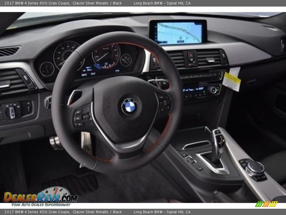 2017 BMW 4 Series 430i Gran Coupe Glacier Silver Metallic / Black Photo #7
