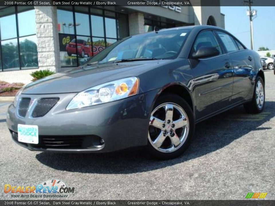 2008 Pontiac G6 GT Sedan Dark Steel Gray Metallic / Ebony Black Photo #1