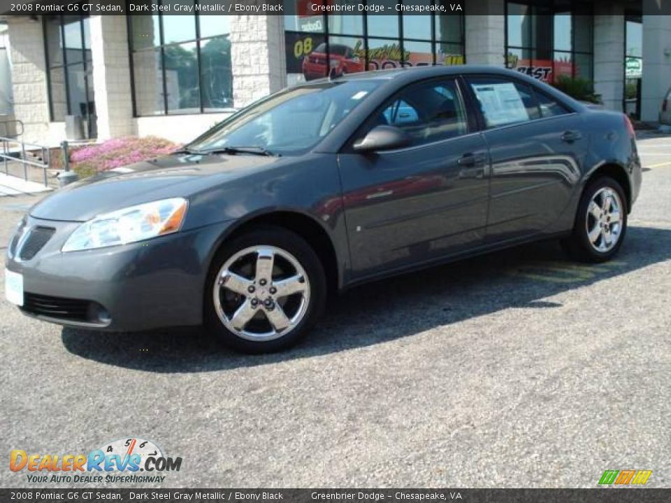 2008 Pontiac G6 GT Sedan Dark Steel Gray Metallic / Ebony Black Photo #2