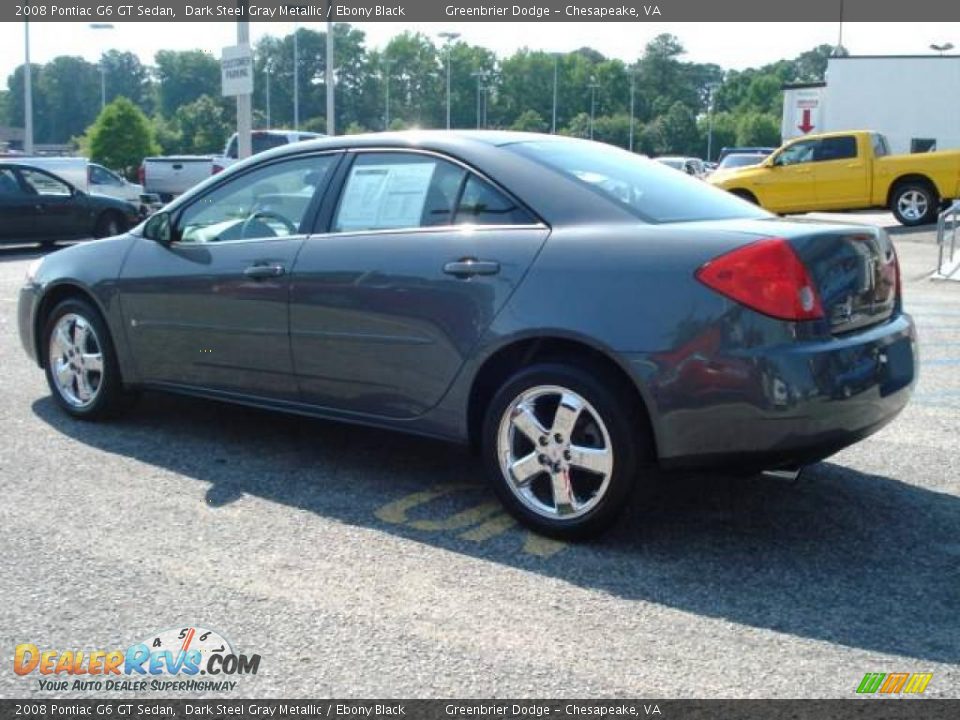 2008 Pontiac G6 GT Sedan Dark Steel Gray Metallic / Ebony Black Photo #3