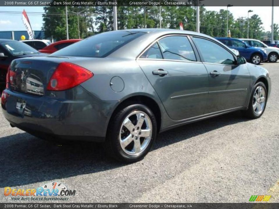2008 Pontiac G6 GT Sedan Dark Steel Gray Metallic / Ebony Black Photo #4