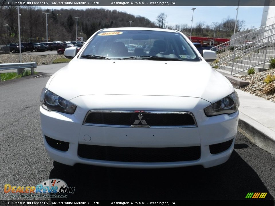 2013 Mitsubishi Lancer ES Wicked White Metallic / Black Photo #4