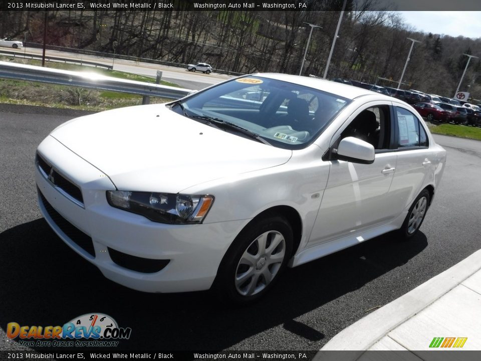 2013 Mitsubishi Lancer ES Wicked White Metallic / Black Photo #5