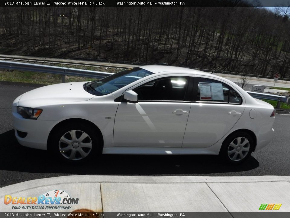 2013 Mitsubishi Lancer ES Wicked White Metallic / Black Photo #6