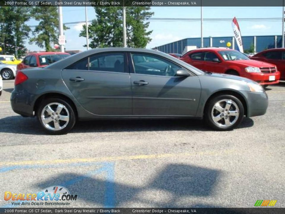 2008 Pontiac G6 GT Sedan Dark Steel Gray Metallic / Ebony Black Photo #5
