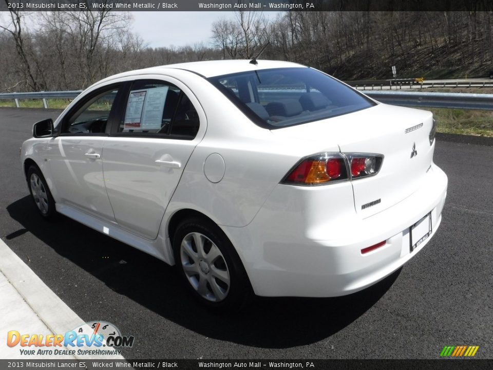 2013 Mitsubishi Lancer ES Wicked White Metallic / Black Photo #7