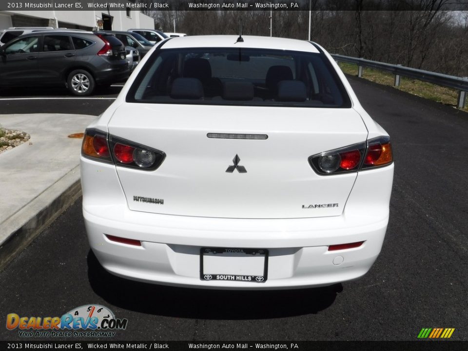 2013 Mitsubishi Lancer ES Wicked White Metallic / Black Photo #8