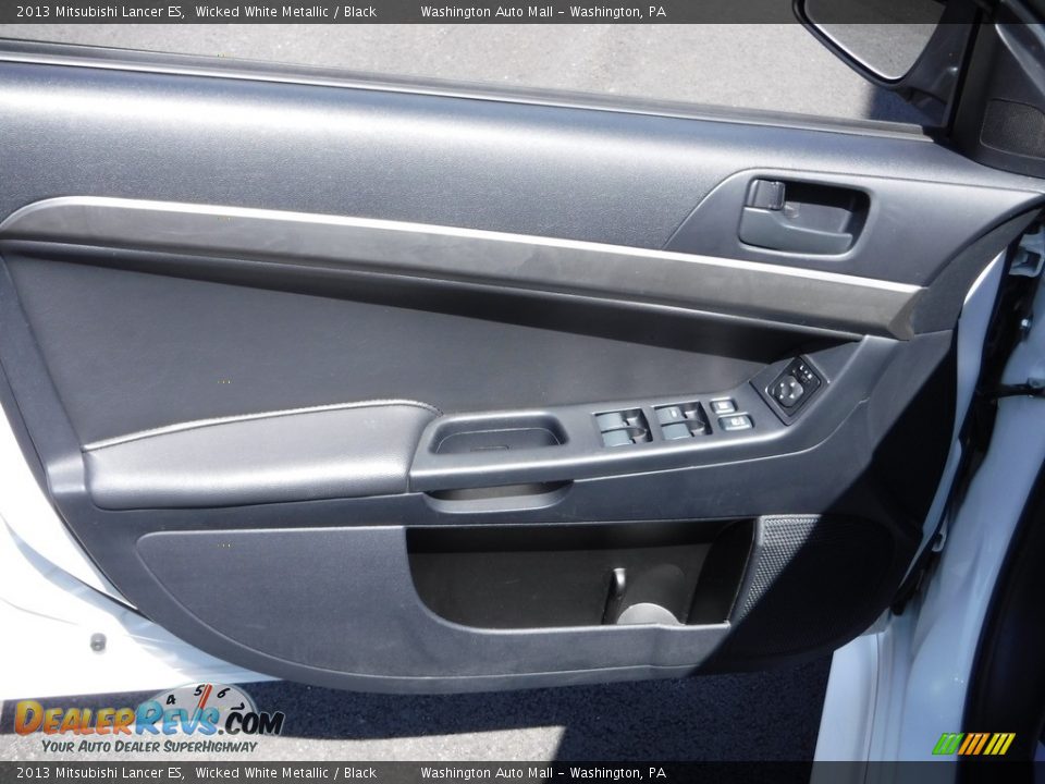 2013 Mitsubishi Lancer ES Wicked White Metallic / Black Photo #10
