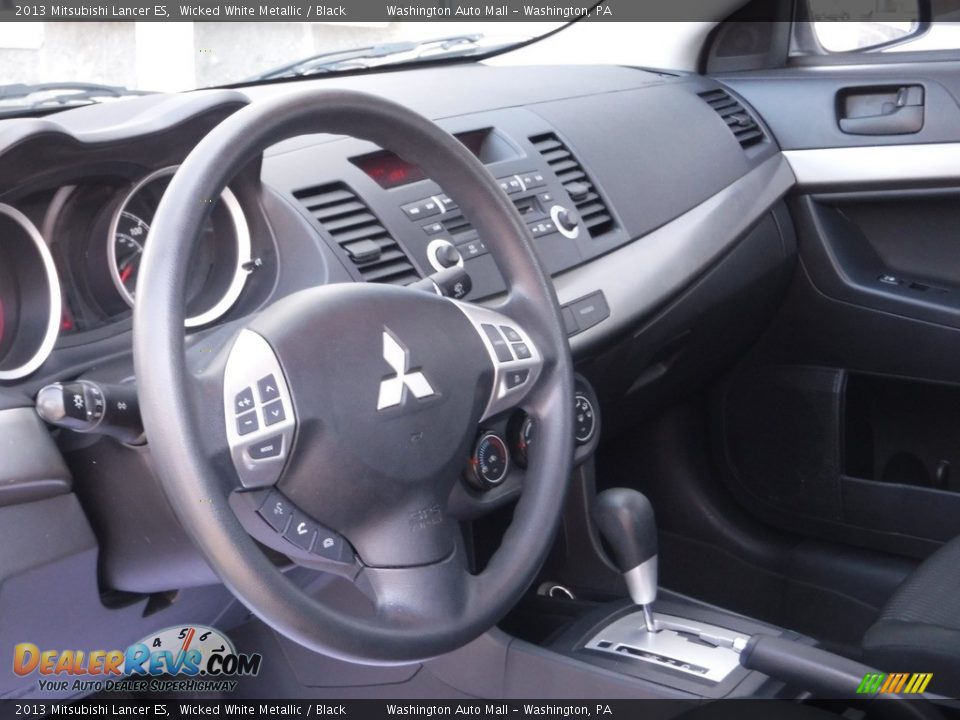 2013 Mitsubishi Lancer ES Wicked White Metallic / Black Photo #11