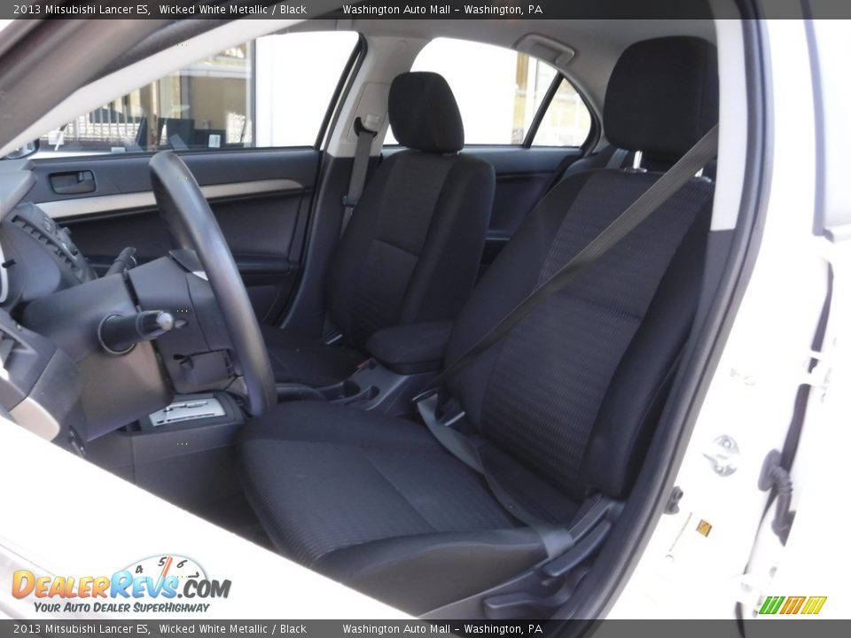 2013 Mitsubishi Lancer ES Wicked White Metallic / Black Photo #12
