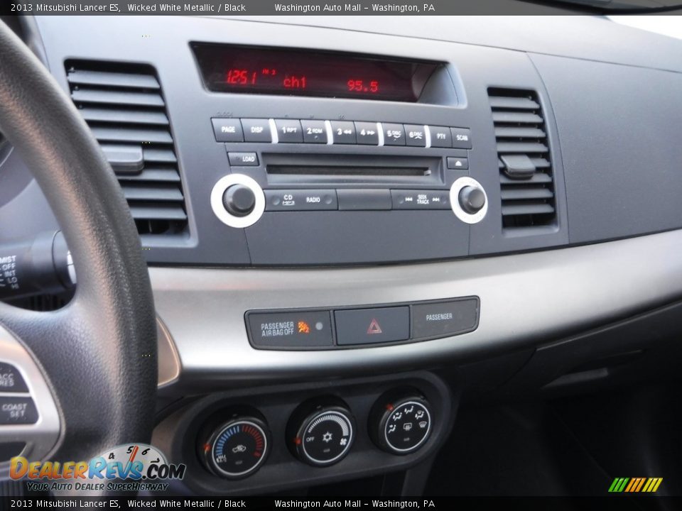 2013 Mitsubishi Lancer ES Wicked White Metallic / Black Photo #14