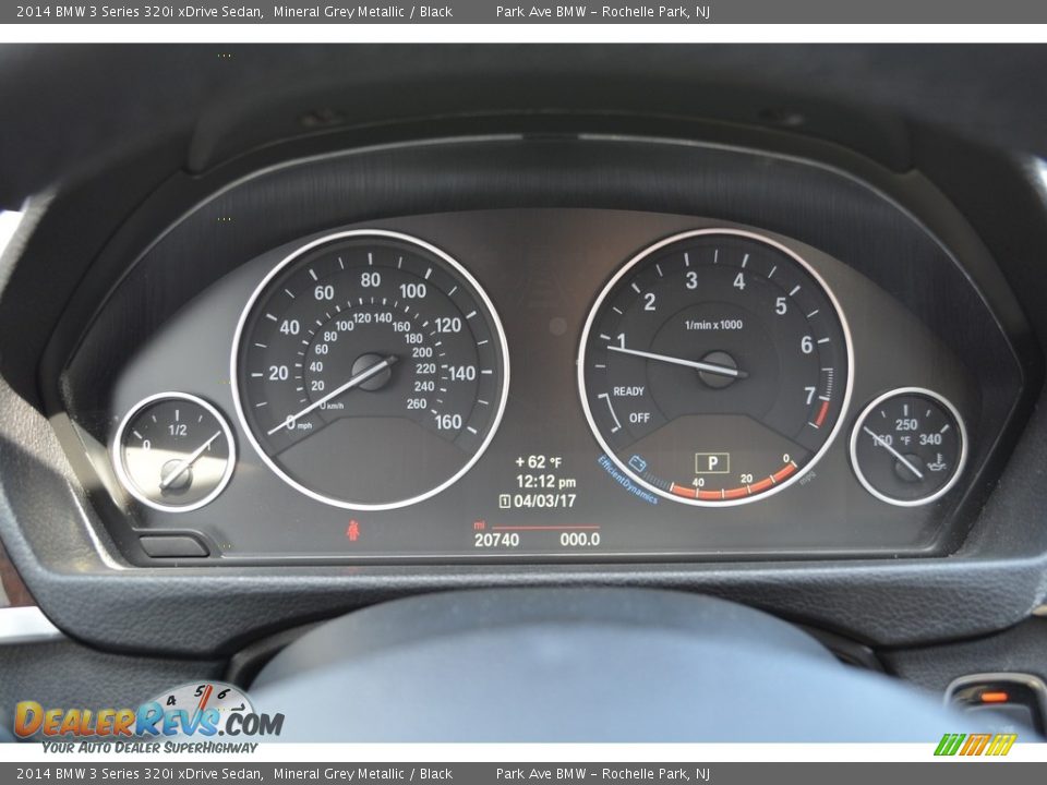 2014 BMW 3 Series 320i xDrive Sedan Mineral Grey Metallic / Black Photo #21