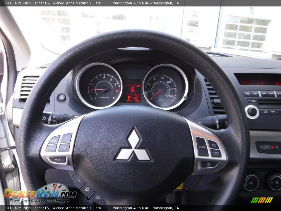 2013 Mitsubishi Lancer ES Wicked White Metallic / Black Photo #16