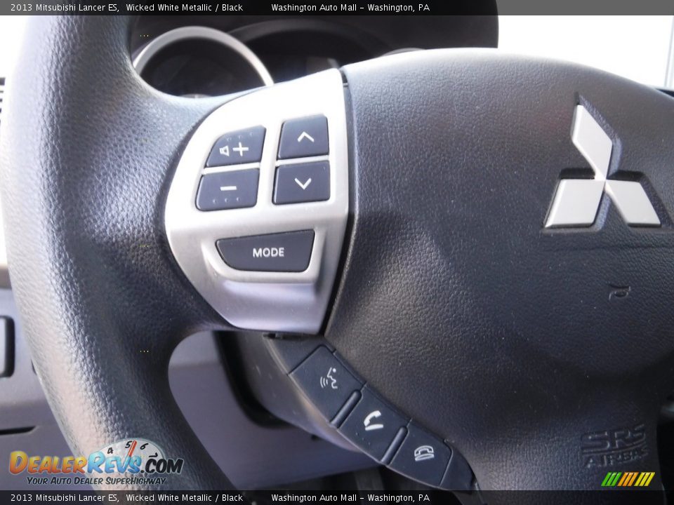 2013 Mitsubishi Lancer ES Wicked White Metallic / Black Photo #17