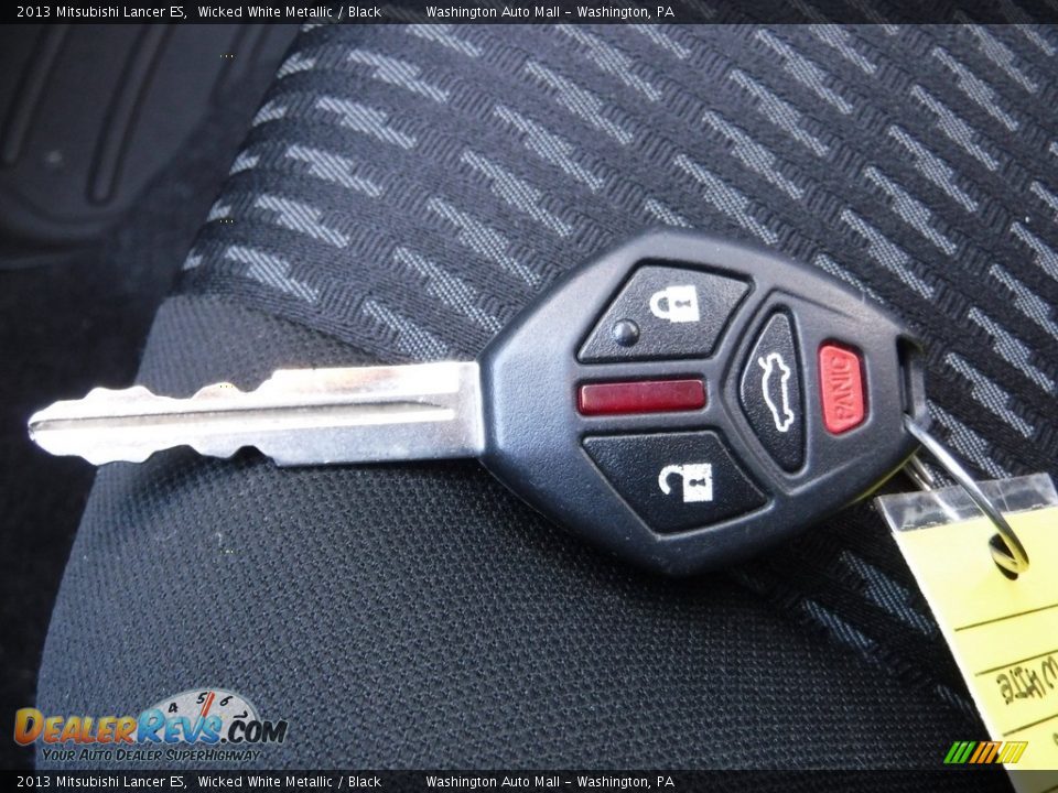 2013 Mitsubishi Lancer ES Wicked White Metallic / Black Photo #21