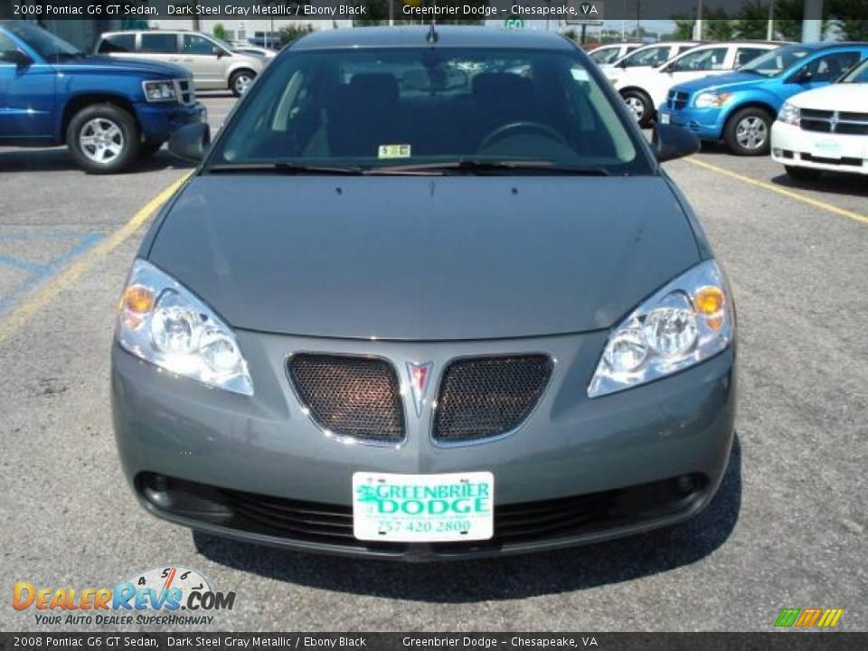 2008 Pontiac G6 GT Sedan Dark Steel Gray Metallic / Ebony Black Photo #7