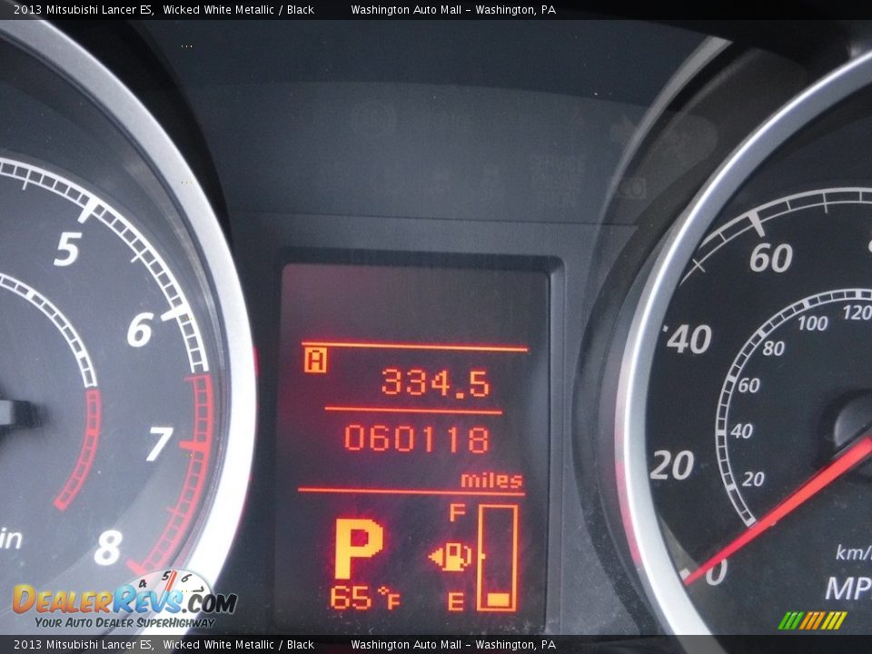 2013 Mitsubishi Lancer ES Wicked White Metallic / Black Photo #23