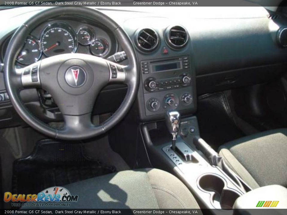2008 Pontiac G6 GT Sedan Dark Steel Gray Metallic / Ebony Black Photo #10