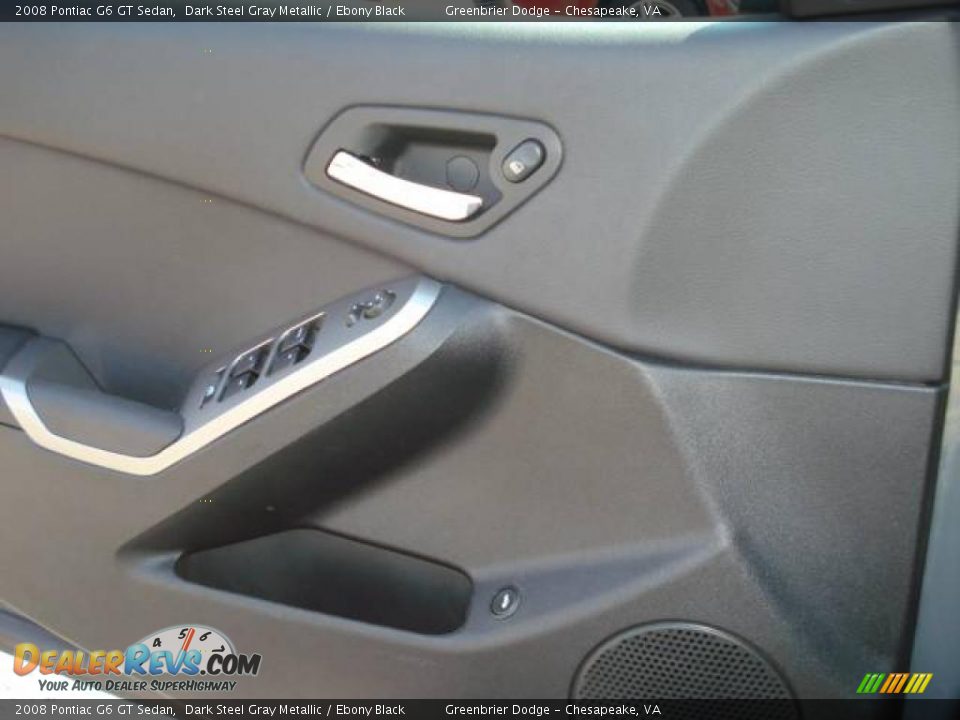 2008 Pontiac G6 GT Sedan Dark Steel Gray Metallic / Ebony Black Photo #11