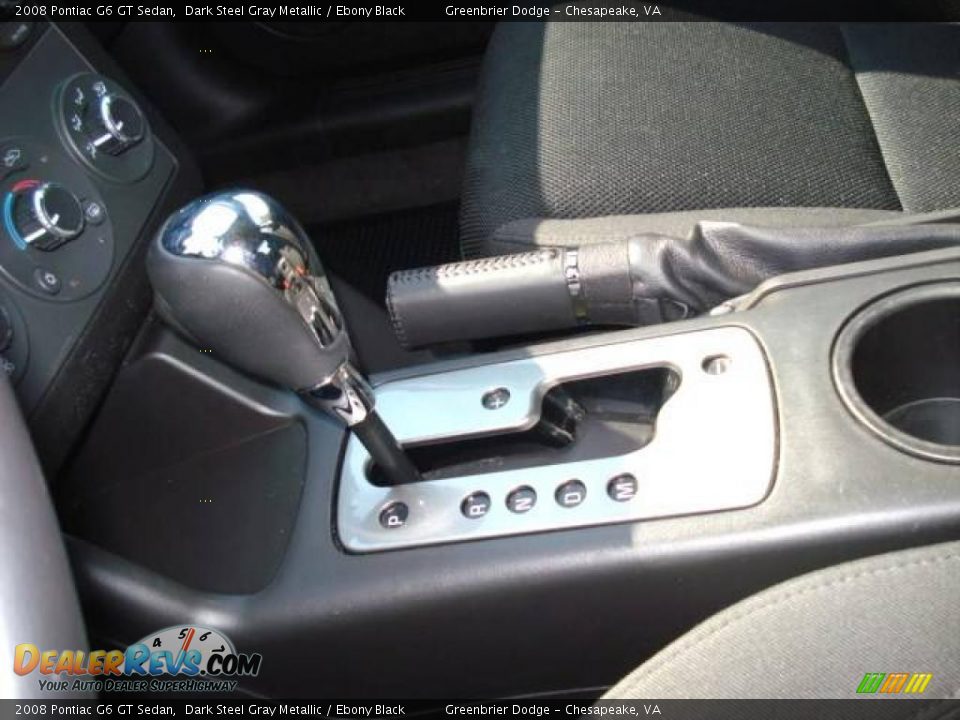2008 Pontiac G6 GT Sedan Dark Steel Gray Metallic / Ebony Black Photo #13