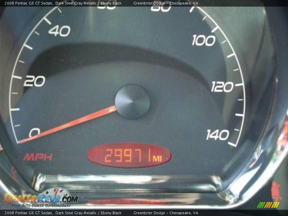 2008 Pontiac G6 GT Sedan Dark Steel Gray Metallic / Ebony Black Photo #14