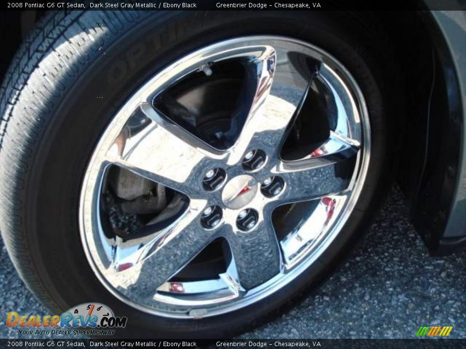 2008 Pontiac G6 GT Sedan Dark Steel Gray Metallic / Ebony Black Photo #16