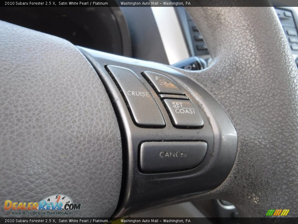 2010 Subaru Forester 2.5 X Satin White Pearl / Platinum Photo #16