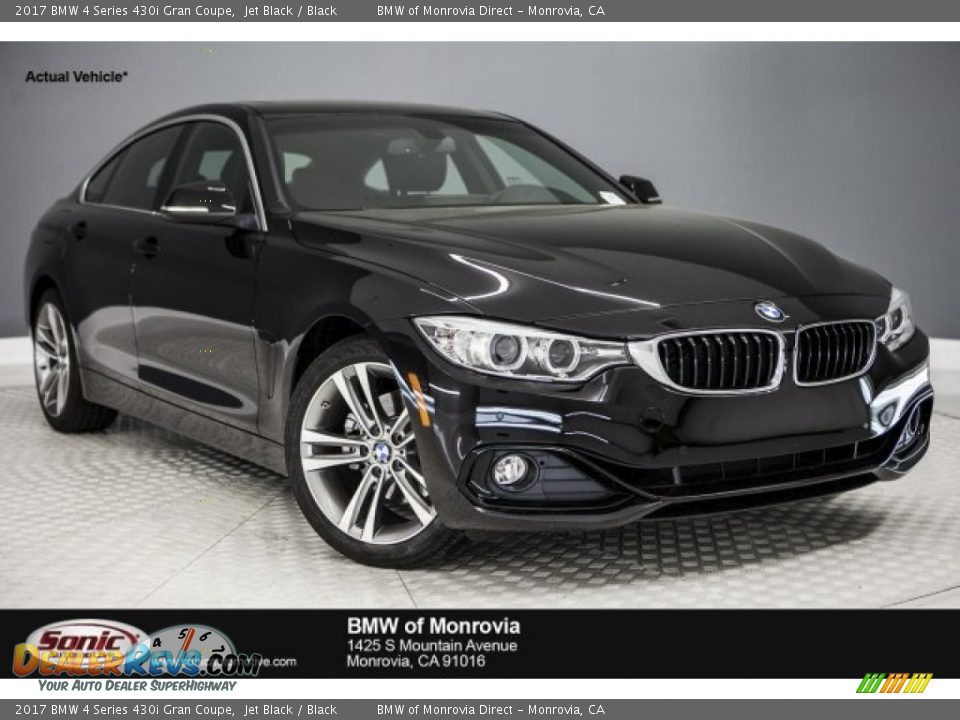 2017 BMW 4 Series 430i Gran Coupe Jet Black / Black Photo #1