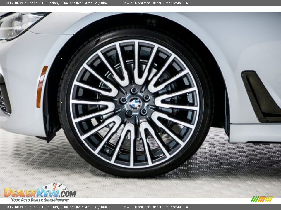2017 BMW 7 Series 740i Sedan Glacier Silver Metallic / Black Photo #9