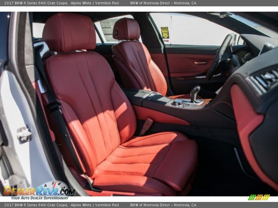 2017 BMW 6 Series 640i Gran Coupe Alpine White / Vermilion Red Photo #2