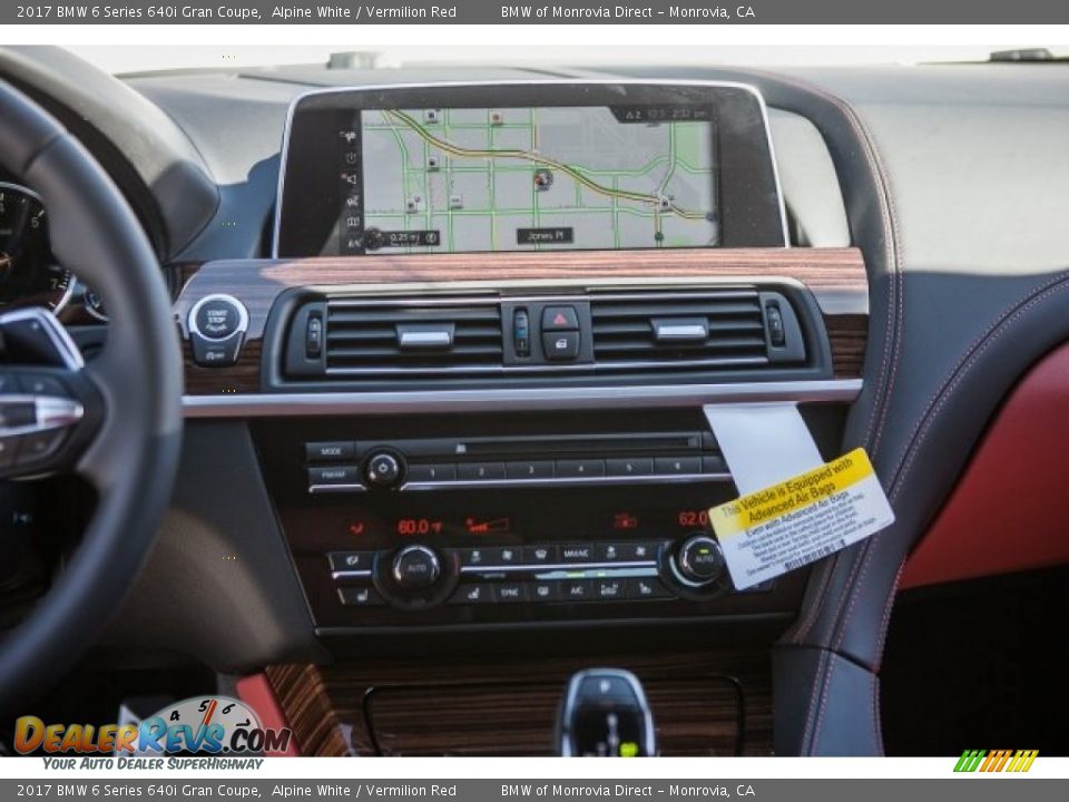 2017 BMW 6 Series 640i Gran Coupe Alpine White / Vermilion Red Photo #5