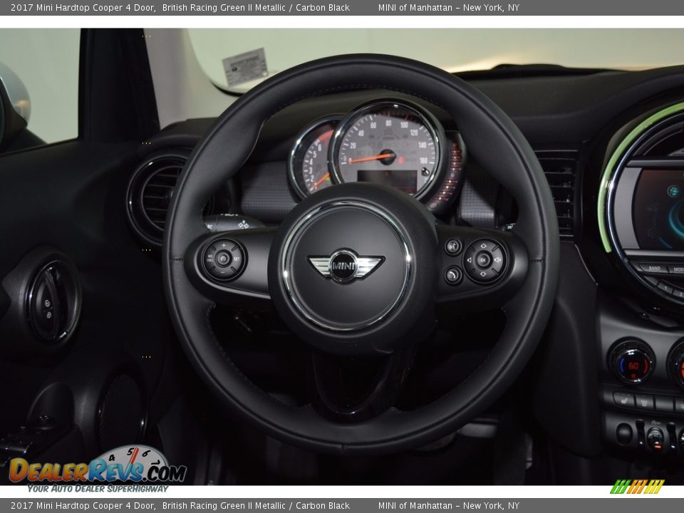 2017 Mini Hardtop Cooper 4 Door British Racing Green II Metallic / Carbon Black Photo #17