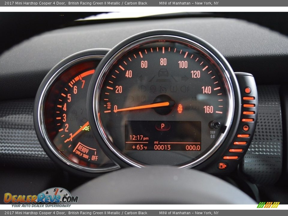 2017 Mini Hardtop Cooper 4 Door British Racing Green II Metallic / Carbon Black Photo #20