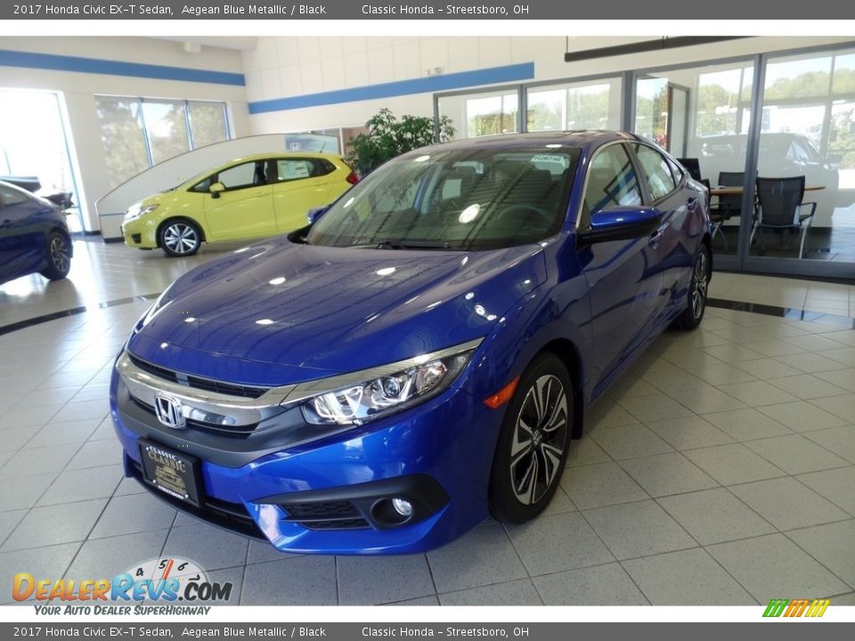 2017 Honda Civic EX-T Sedan Aegean Blue Metallic / Black Photo #1