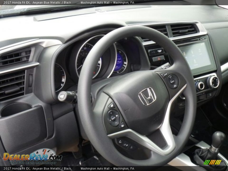 2017 Honda Fit EX Aegean Blue Metallic / Black Photo #9
