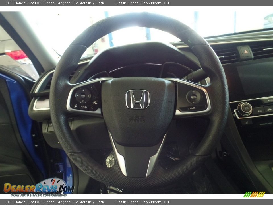 2017 Honda Civic EX-T Sedan Aegean Blue Metallic / Black Photo #14