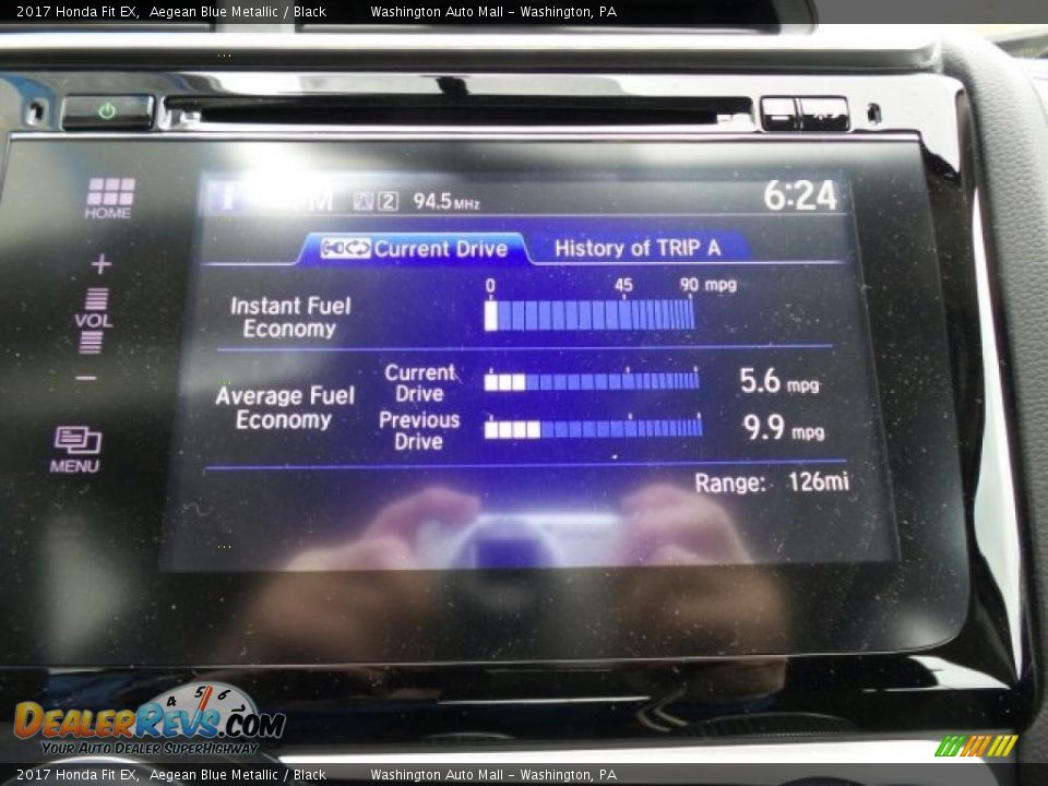 2017 Honda Fit EX Aegean Blue Metallic / Black Photo #25