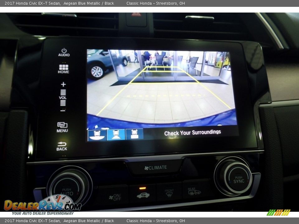 2017 Honda Civic EX-T Sedan Aegean Blue Metallic / Black Photo #32