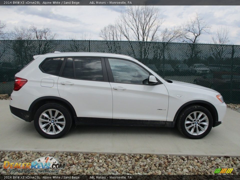 2014 BMW X3 xDrive28i Alpine White / Sand Beige Photo #2
