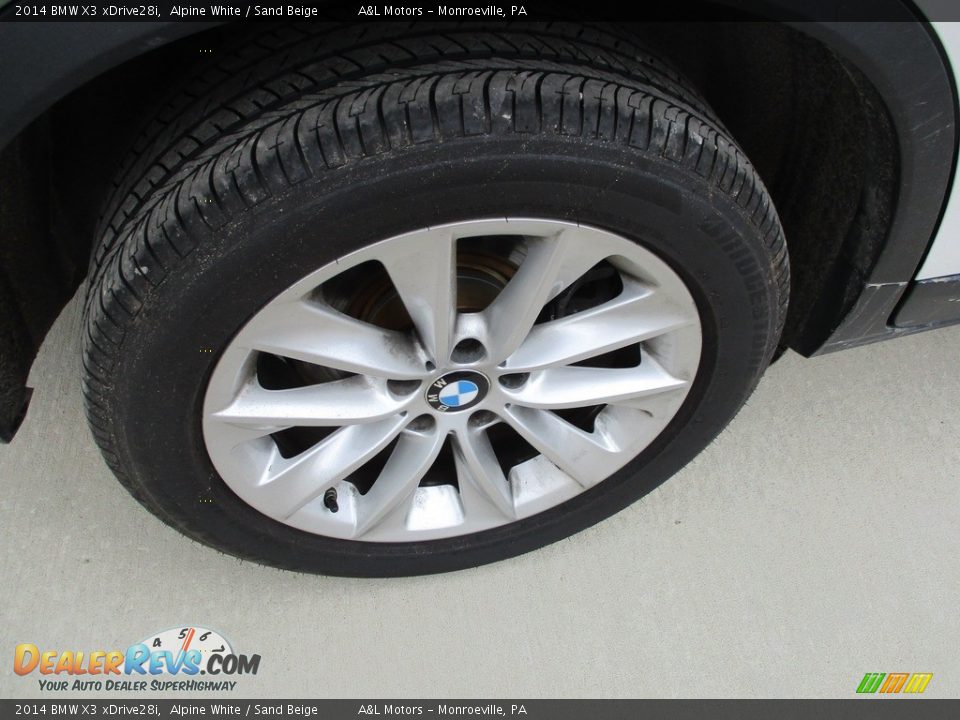2014 BMW X3 xDrive28i Alpine White / Sand Beige Photo #3