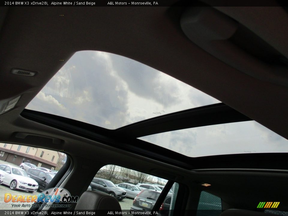 2014 BMW X3 xDrive28i Alpine White / Sand Beige Photo #11