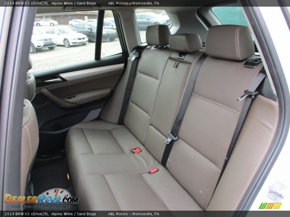 2014 BMW X3 xDrive28i Alpine White / Sand Beige Photo #14
