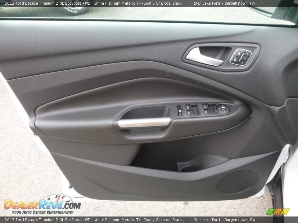 2013 Ford Escape Titanium 2.0L EcoBoost 4WD White Platinum Metallic Tri-Coat / Charcoal Black Photo #12